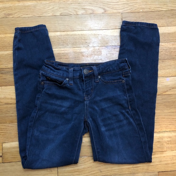 Girls size 7 stretchy skinny jeans - Picture 2 of 4